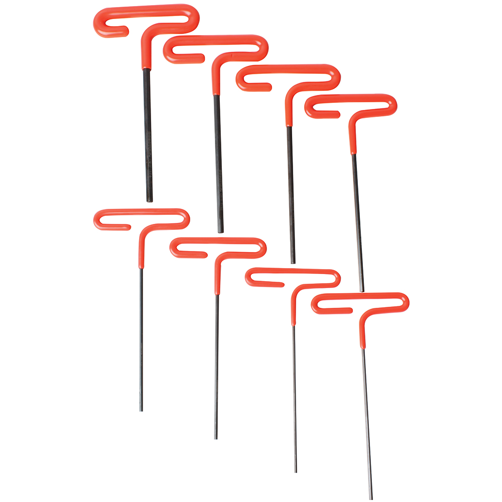 JUEGO 8 LLAVES T 6&quot; VINIL 2-10MM HEX