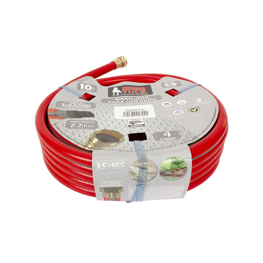 MANGUERA USO RUDO 4 CAPAS 5/8&quot;X25M