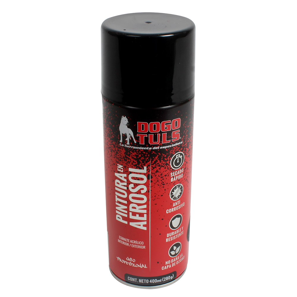PINTURA AEROSOL BRILLANTE NEGRO SATINADO