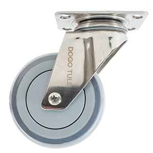 RODAJA ACERO INOX TPR GIRATORIA 4&quot;