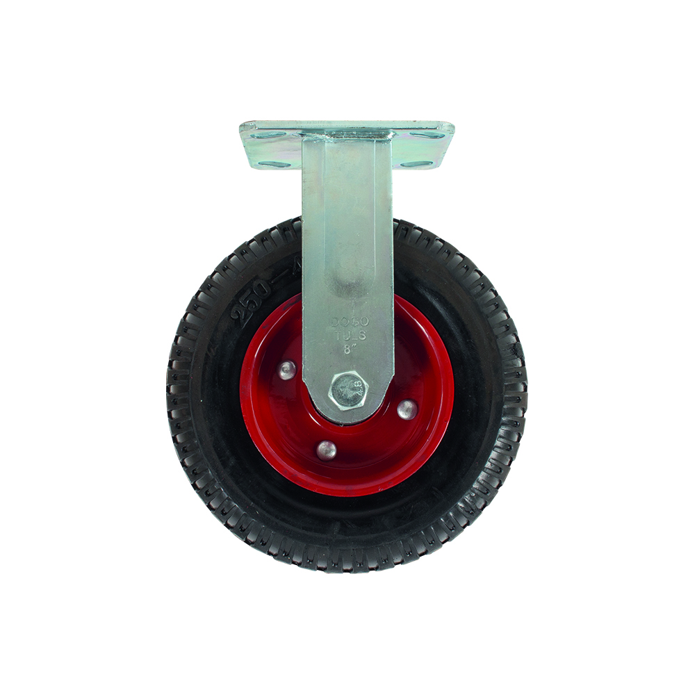 RODAJA DE HULE SOLIDO FIJA 8&quot;