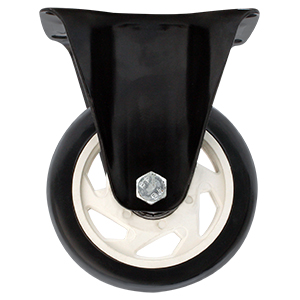 RODAJA DE PVC NEGRO FIJA 5&quot;