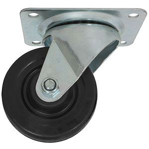 RODAJA HULE NEGRO GIRATORIA 2-1/2&quot; BUJE
