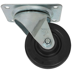 RODAJA HULE NEGRO GIRATORIA 4&quot; BUJE