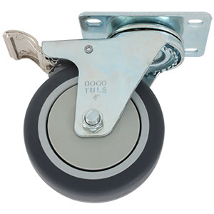 RODAJA PP Y TPR GRIS GIRATORIA FRENO 4"