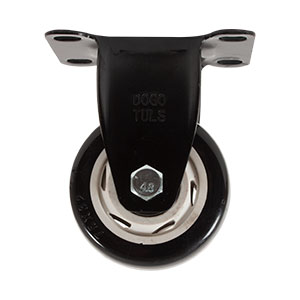 RODAJA PVC NEGRO FIJA 3"