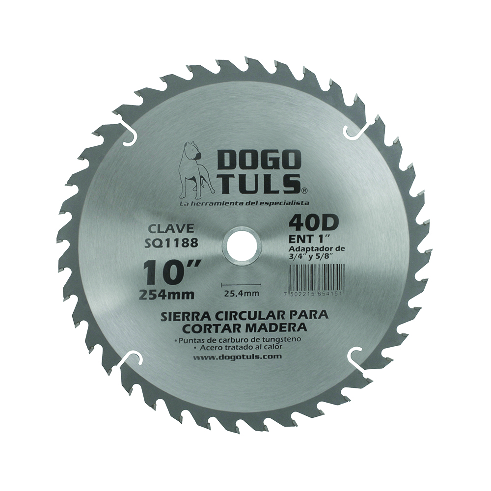 SIERRA CIRCULAR MADERA 10"  40D ENT 1"
