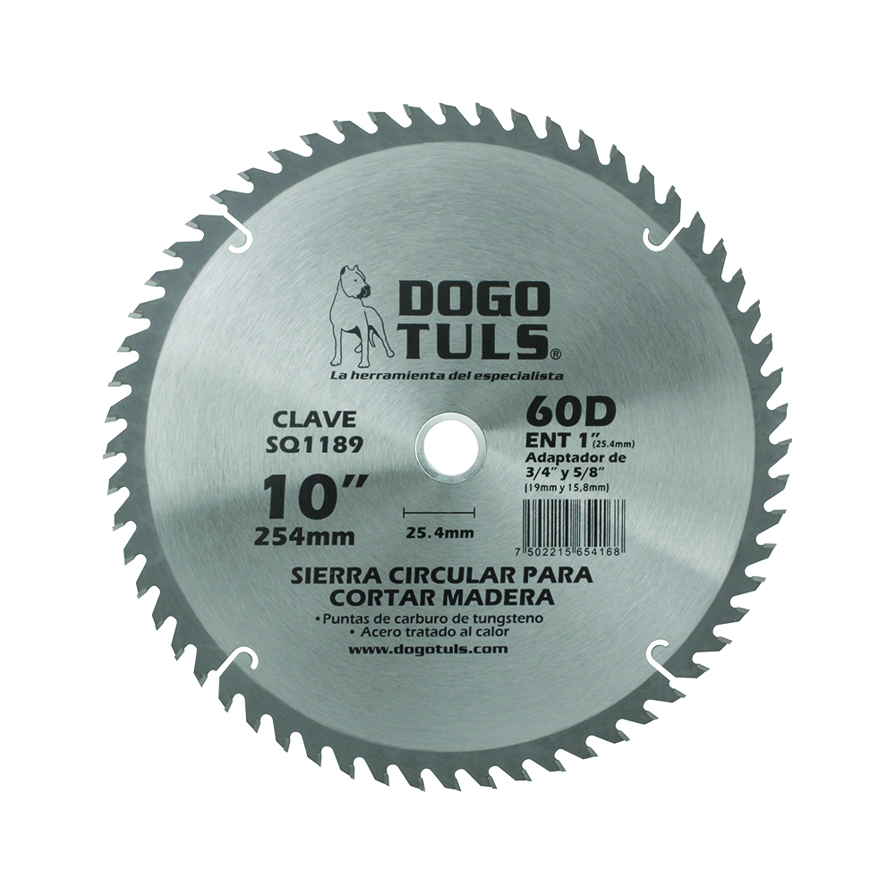 SIERRA CIRCULAR MADERA 10&quot; 60D ENT 1&quot;