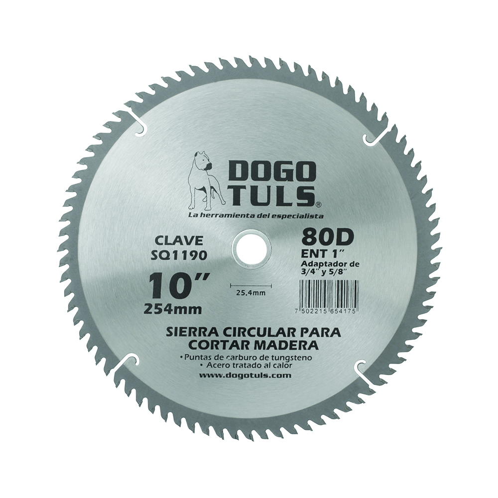SIERRA CIRCULAR MADERA 10" 80D ENT 1"