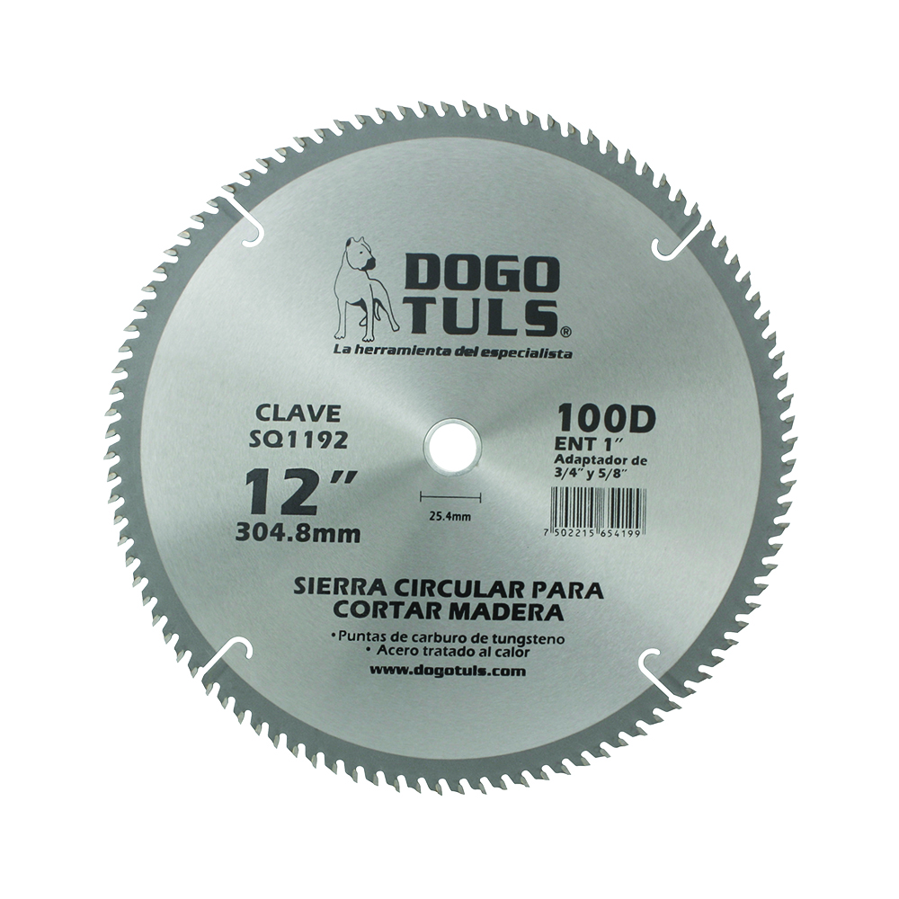SIERRA CIRCULAR MADERA 12" 100D ENT 1"