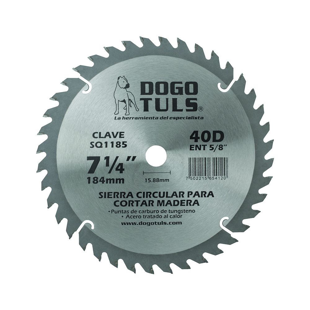 SIERRA CIRCULAR MADERA 7-1/4 40D ENT5/8&quot;