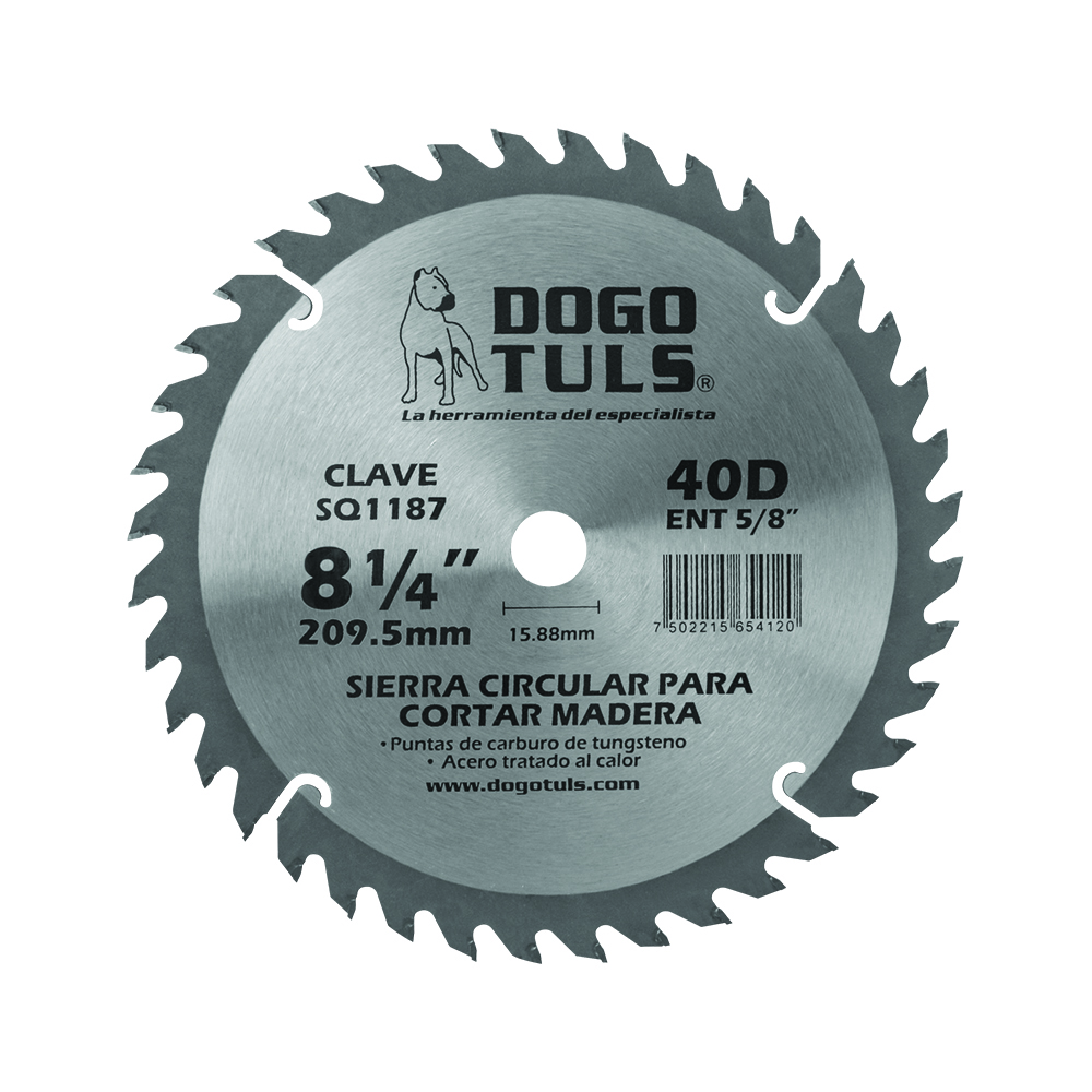 SIERRA CIRCULAR MADERA 8-1/4 40D ENT5/8&quot;