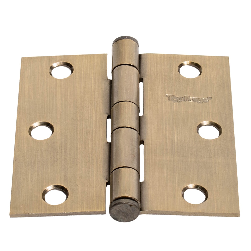 BISAGRA CUADRADA PREMIUM 3&quot;X3&quot;ACERO LATON ANT BLISTER 2 PZS