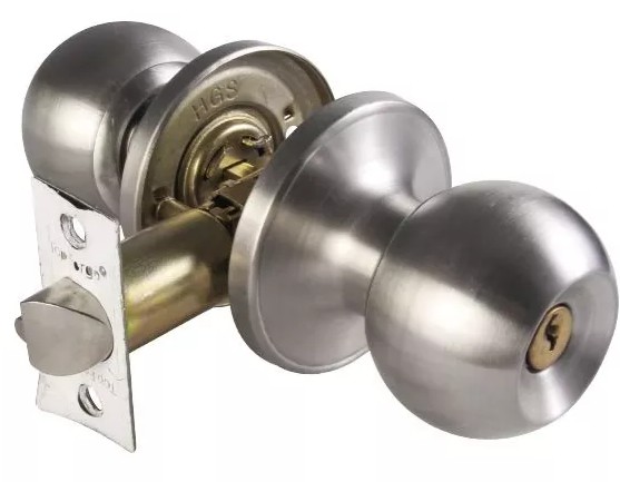 CERRADURA DE POMO CAMPANA BAÑOCROMO MATE