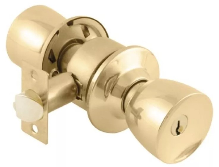 CERRADURA DE POMO TURIN BAÑO LATON