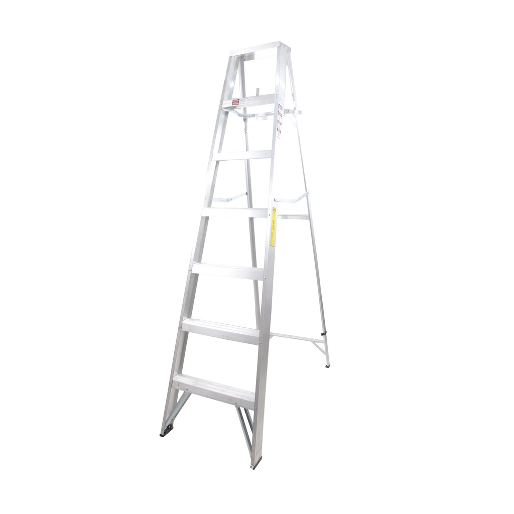 ESCALERA TIJERA DE ALUMINIO TIPO III TAPA ALUMINIO 6 ESCALON