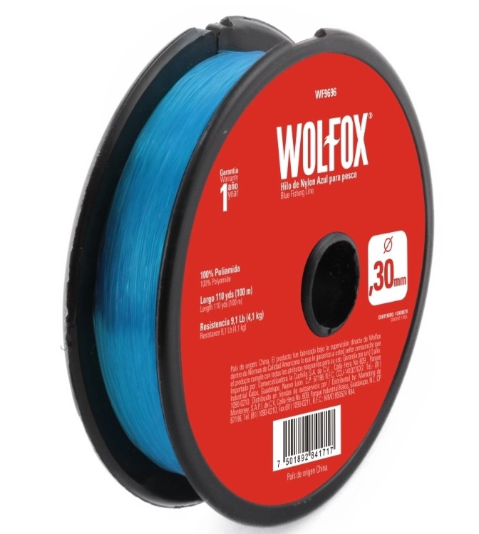 HILO DE NYLON PARA PESCA 0.35MMAZUL 100M