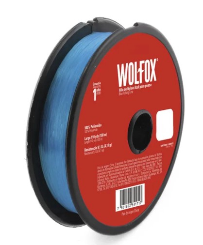 HILO DE NYLON PARA PESCA 0.4MMAZUL 100M