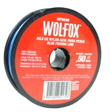 HILO DE NYLON PARA PESCA 0.5MMAZUL 100M