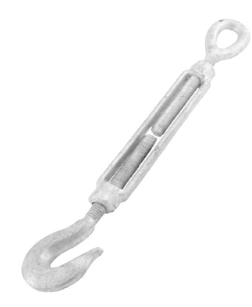 TENSOR GANCHO-ARGOLLA 5/8&quot; X 9&quot; DE ACERO FORJADO