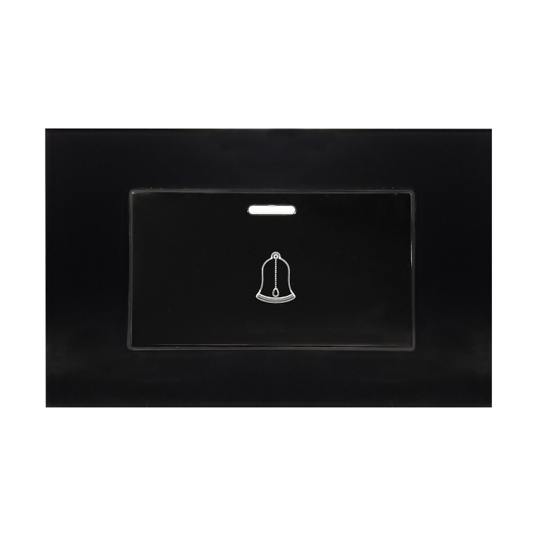 APAGADOR PARA TIMBRE CON PLACA DE ACRILICO NEGRO  72MM