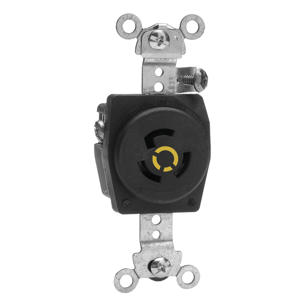 RECEPTACULO MEDIA VUELTA 2 POLOS 3 HILOS