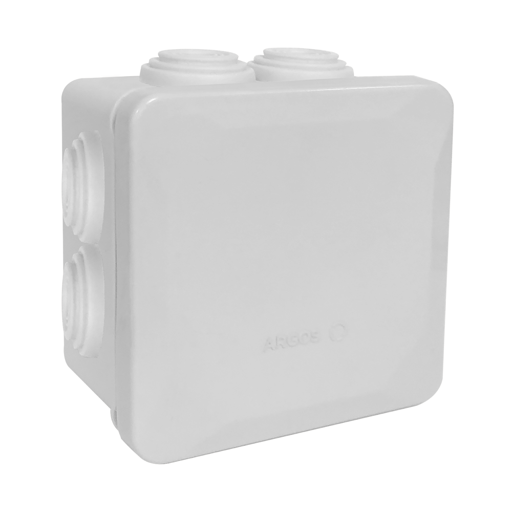 CAJA ESTANCA CON CONOS HUESO IP55 PRESION 80x80x45 mm