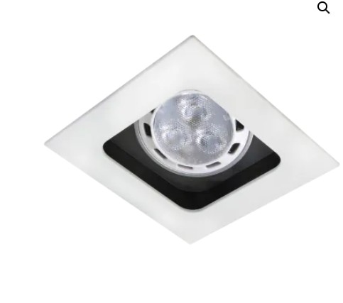 CARCASA CUADRADA DE EMPOTRAR FIJO MR16 BLANCO