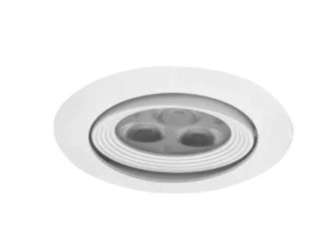 LUMINARIO CIRCULAR DE EMPOTRAR LED DIRIGIBLE BLANCO 3 W 120-240 V~ 60 Hz 2 700 K 240 lm