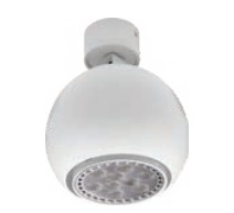 LUMINARIO SEMICIRCULAR DE SUSPENDER FLUORESCENTE CON 2 LAMPARAS CON DIFUSOR ACRILICO NEGRO 2X21 W 120-277 V~ 60 Hz