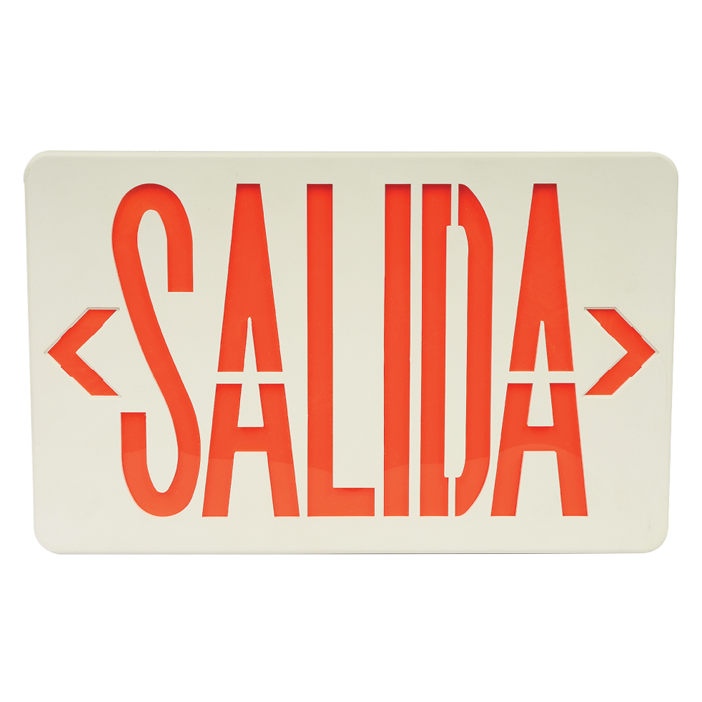 LAMPARA DE SEÑALIZACION &quot;SALIDA&quot; COLOR ROJO 127 V~ 60 Hz