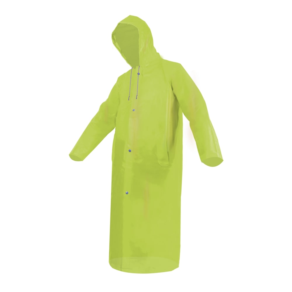 GABARDINA LARGA TRASLUCIDA  VERDE ALTA VISIBILIDAD TALLA 2 EXTRA GRANDE