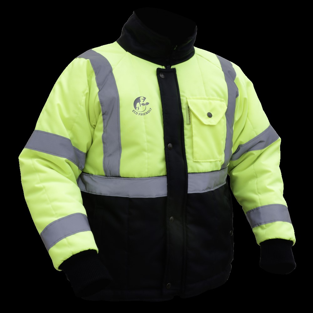 CHAMARRA ECOTERMOAISLANTE LIGERA BICOLOR (AMARILLO/NEGRO) C/REF TEXTIL T-MD.