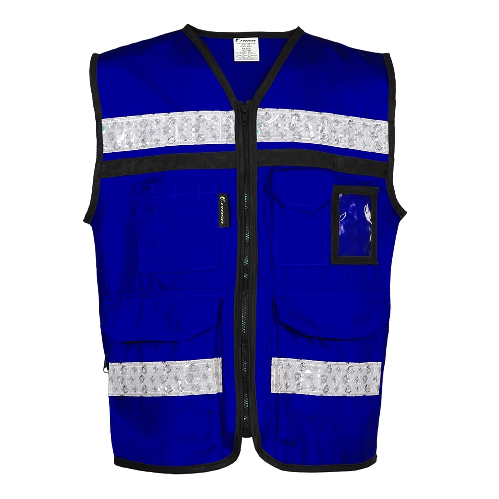 CHALECO AZUL CERRADO  TIPO RESCATISTA DE ALGODON  TALLA GD