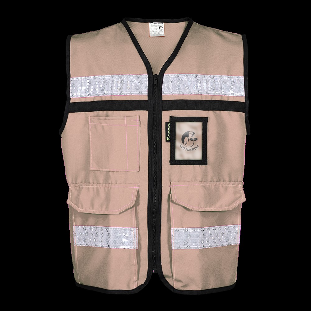 CHALECO BEIGE CERRADO  TIPO RESCATISTA LIGERO CLASE II TALLA 2XG