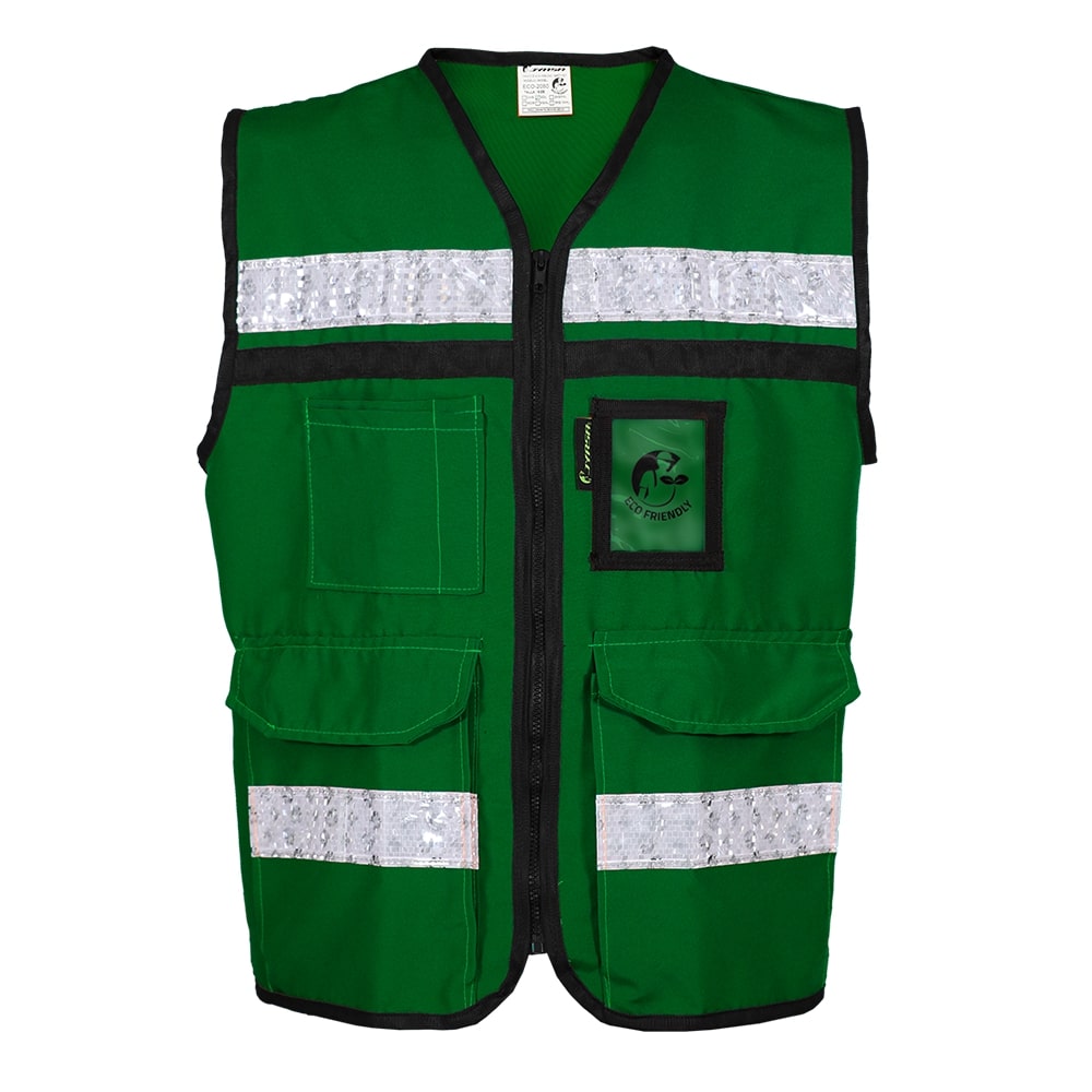 CHALECO VERDE CERRADO  TIPO RESCATISTA LIGERO CLASE II TALLA GD