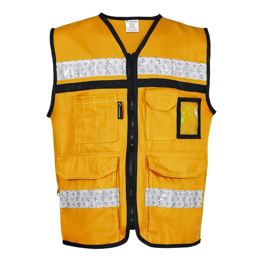 CHALECO BRIGADISTA HIBRIDO ECOFRIENDLY TIPO JERSEY AMARILLO TALLA GD