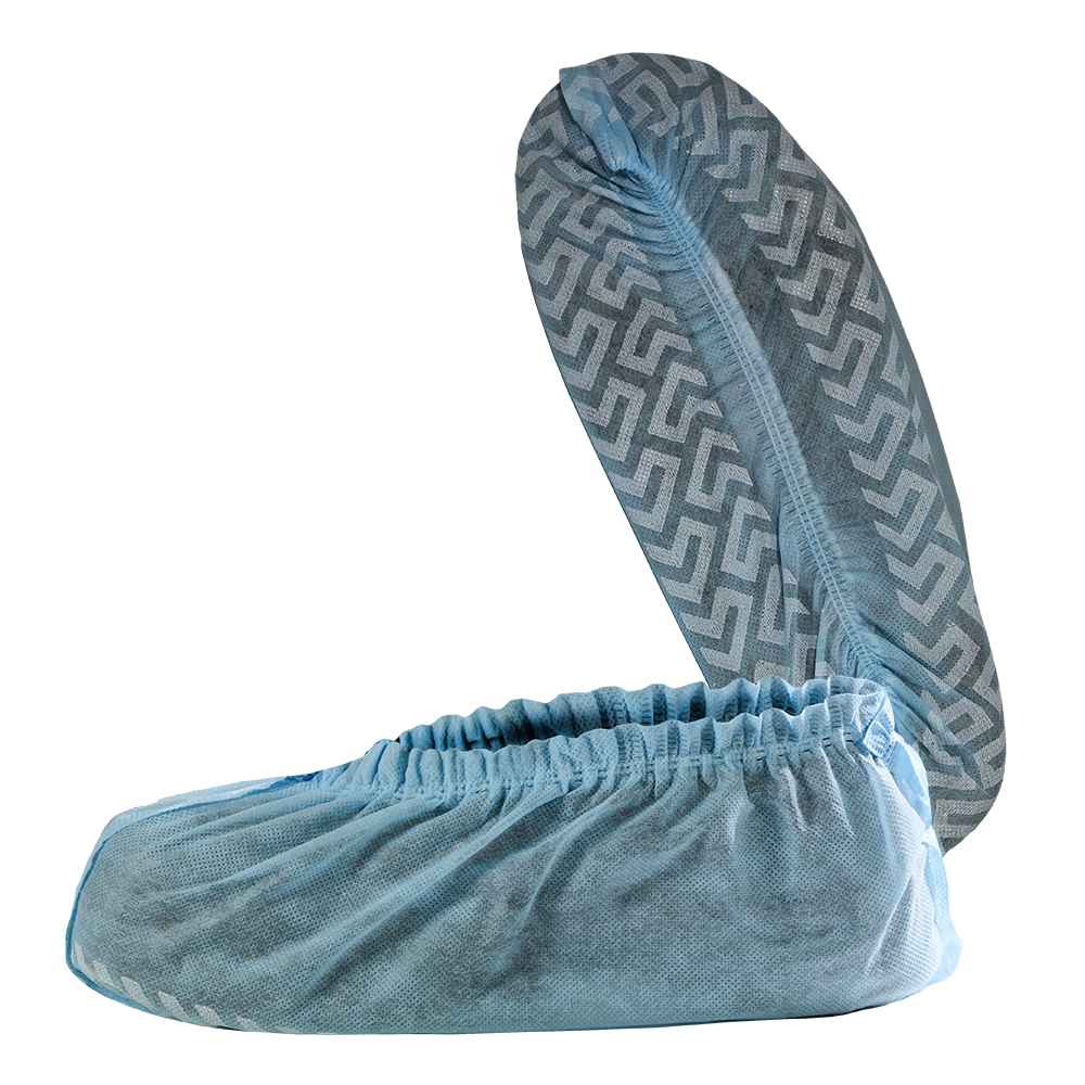 CUBRE ZAPATO DESECHABLE COLOR AZUL CON AJUSTE ELASTICO