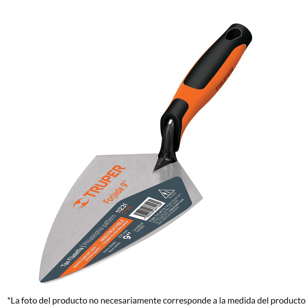 Cuchara p/ albañil 10' forjada tipo Filadelfia, Comfort Grip