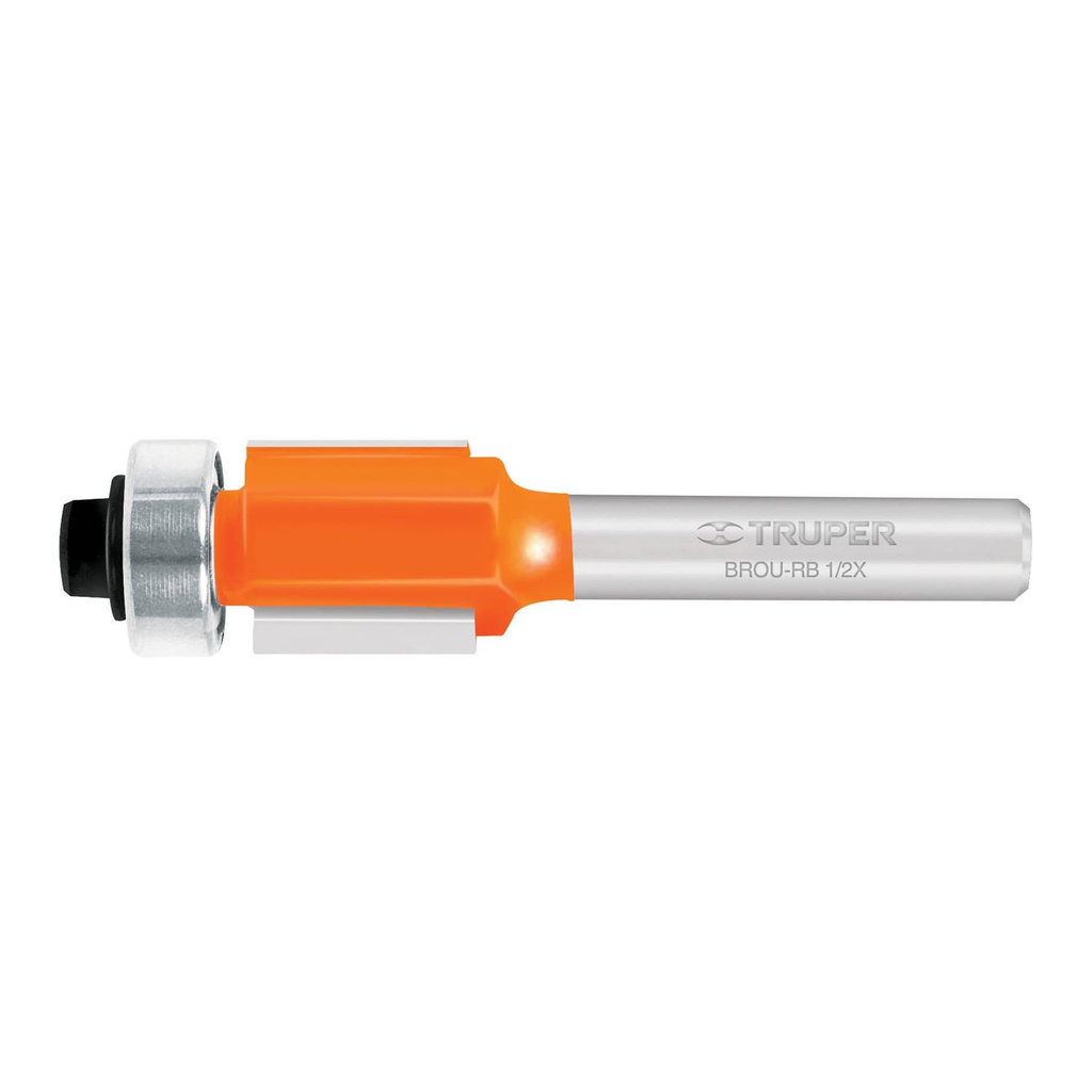 Broca para router, corte recto, 1/2' con balero, Truper