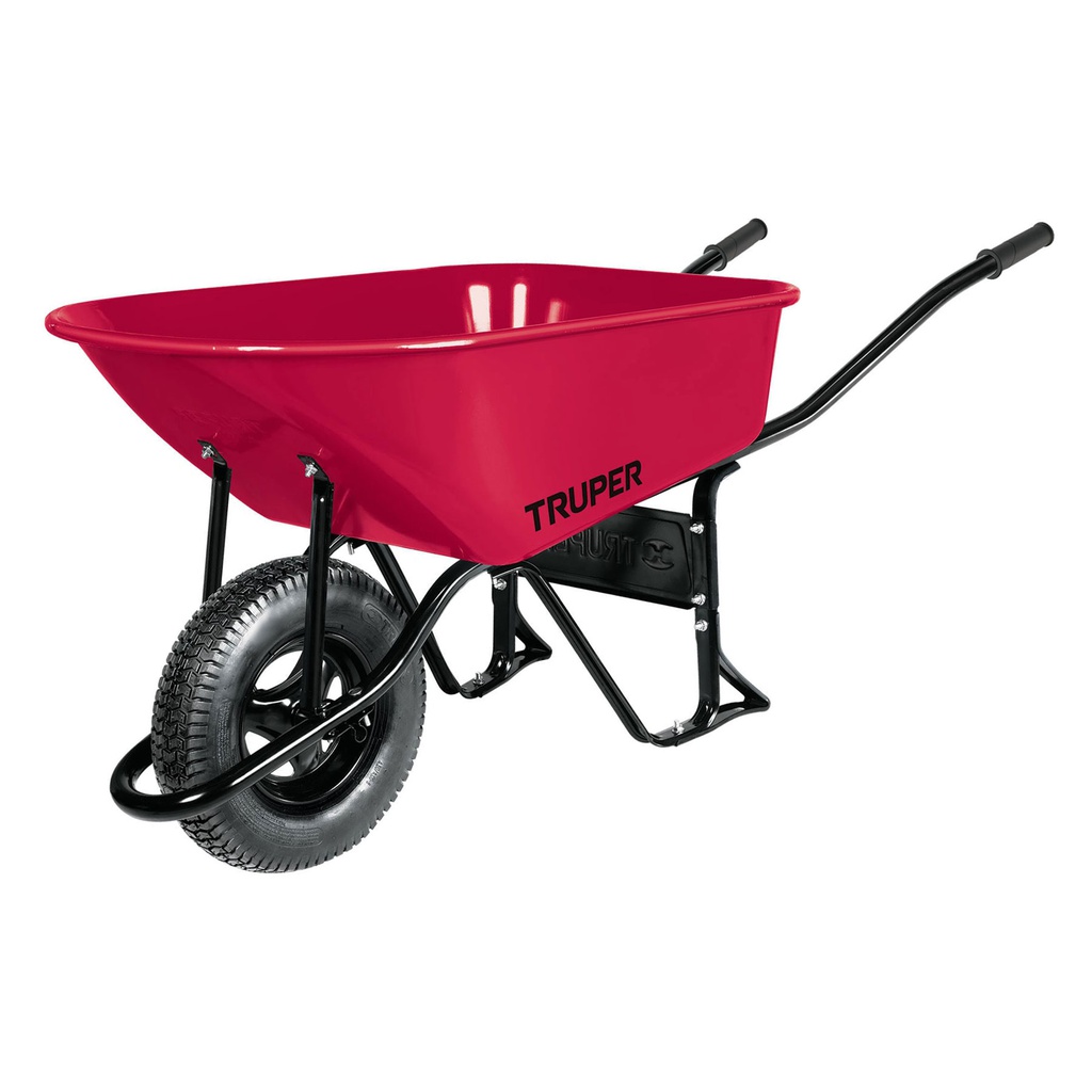 Carretilla 6 ft3 Neumatica, bastidor tubular, Truper