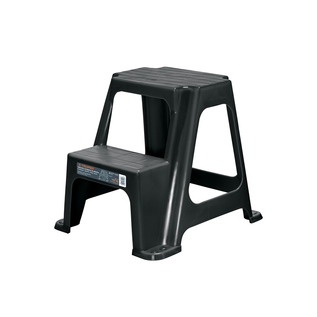 Taburete ligero de plastico, 2 peldaños