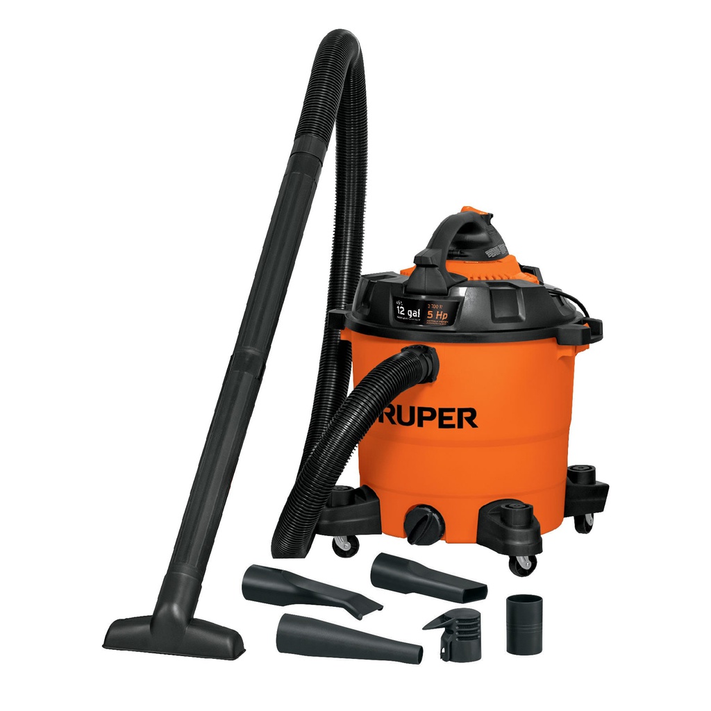 Aspiradora/sopladora de solidos y liquidos 12 gal, plastica