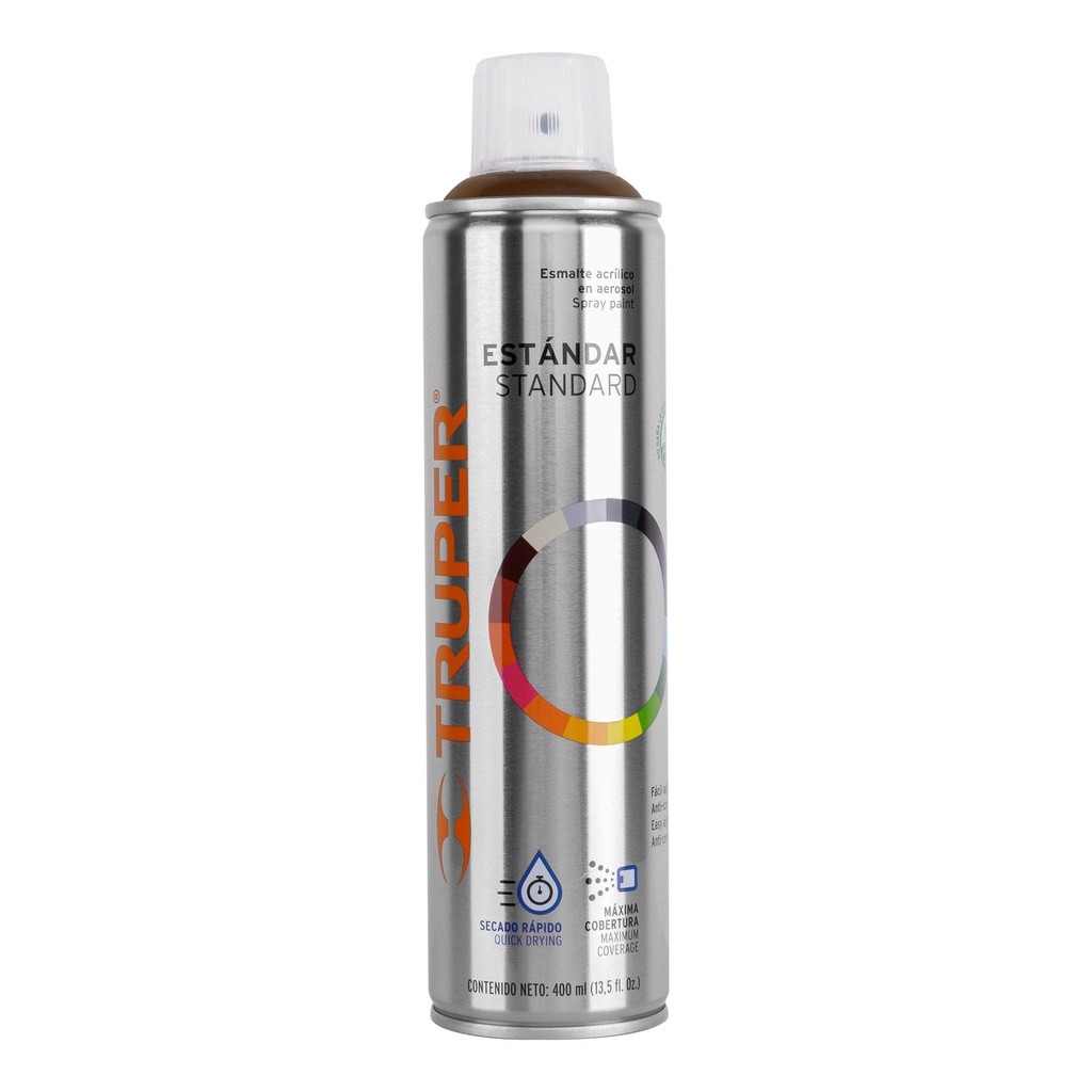 Pintura en aerosol, cafe anodizado,bote esbelto, 400 ml