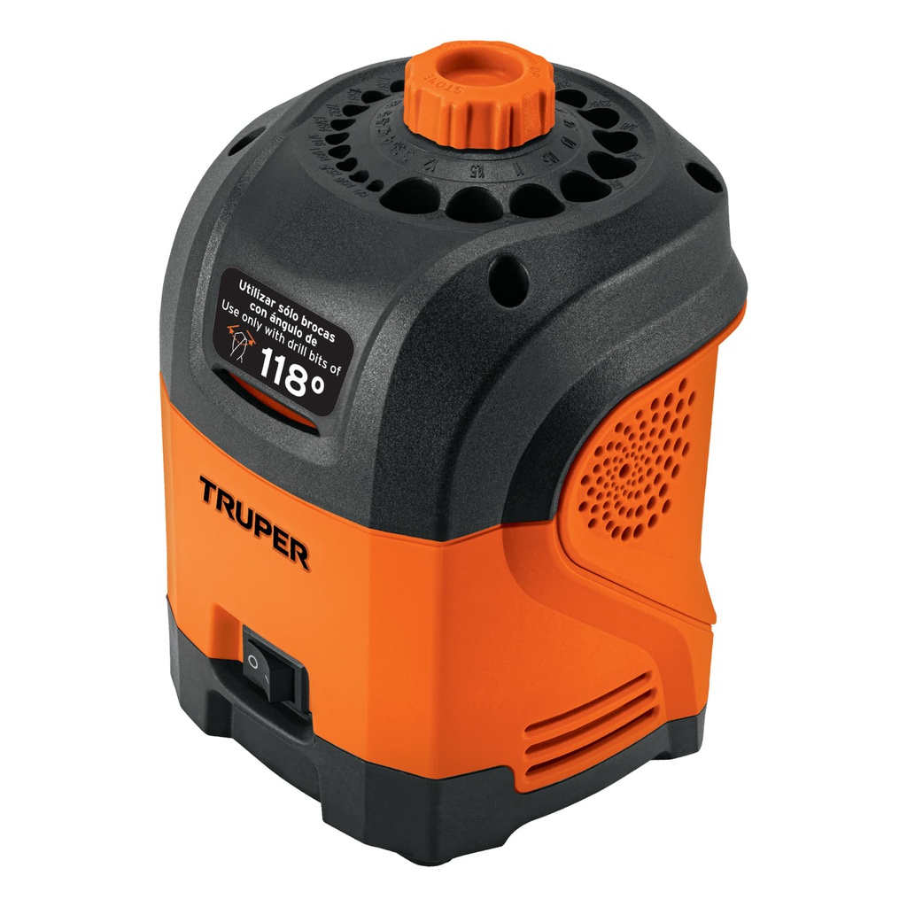 Afilador electrico para brocas con punta 118°, Truper
