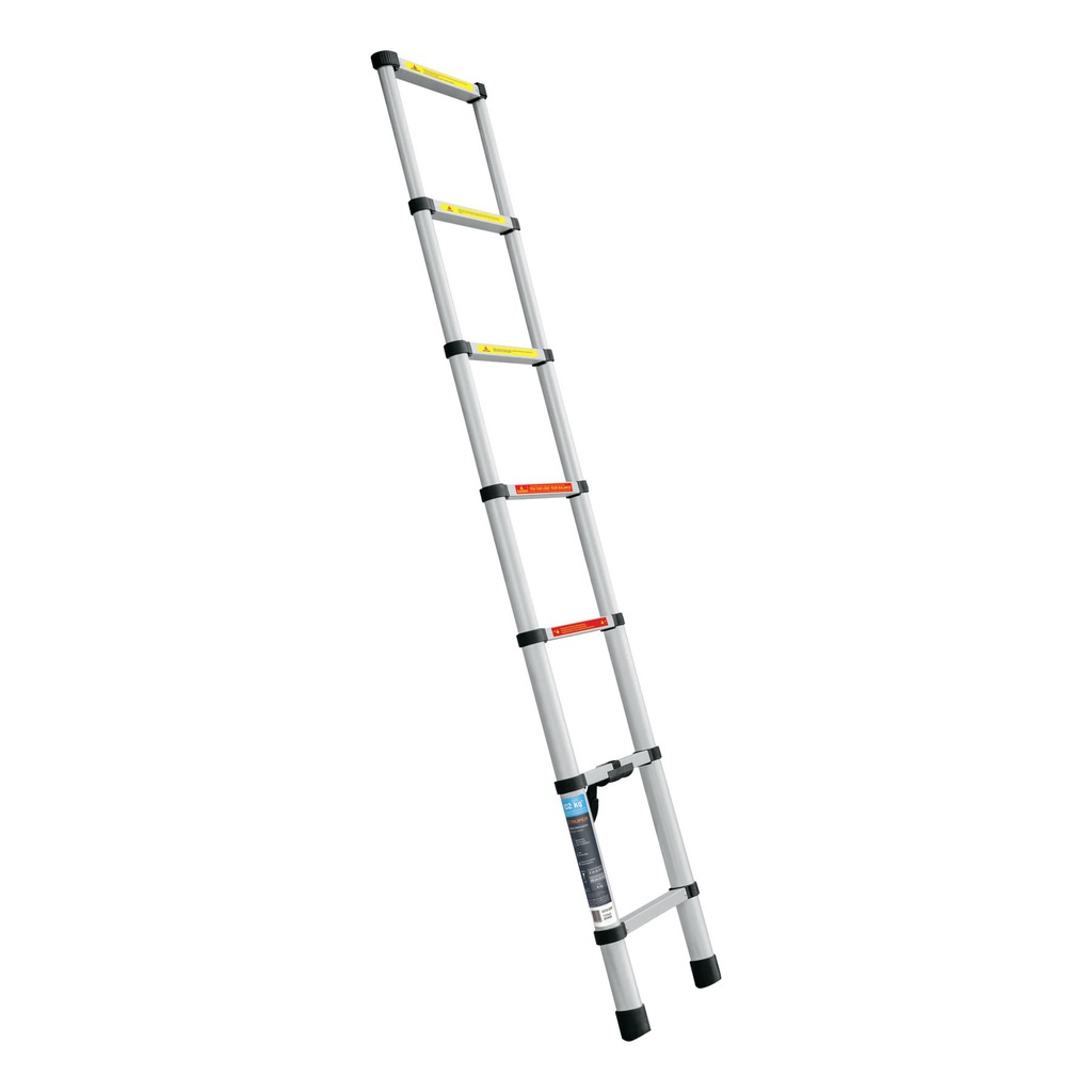 Escalera telescopica, 7 peldaños, tipo II, capacidad 102kg