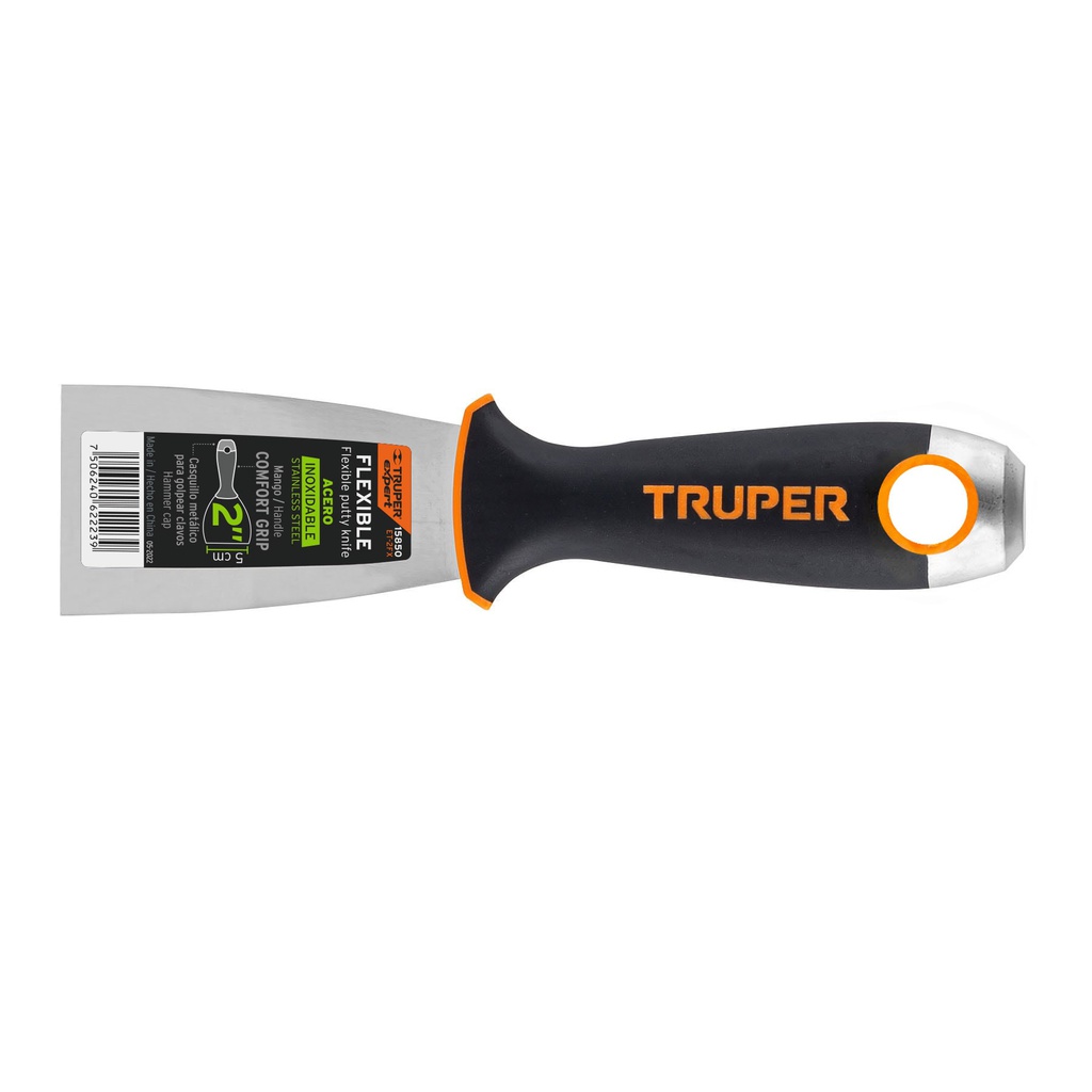 Espatula flexible 2' acero inox. mango Comfort Grip, Expert