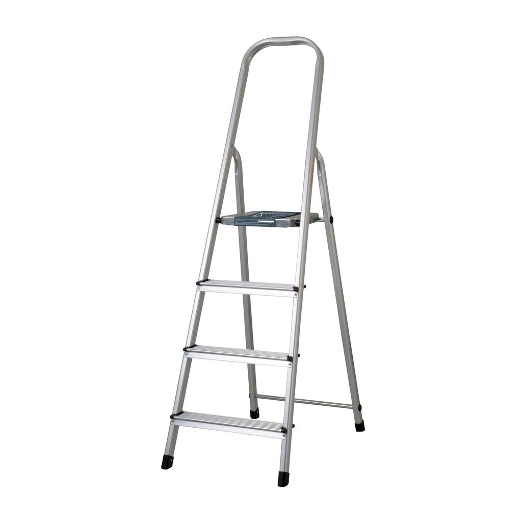 Escalera tubular plegable, 4 peldaños, aluminio, Truper