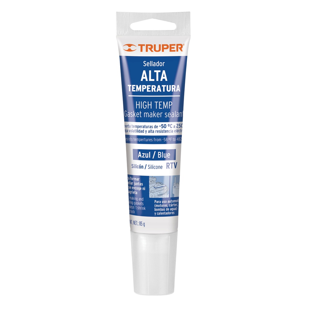 Sellador de silicon azul para altas temperaturas, 85 g