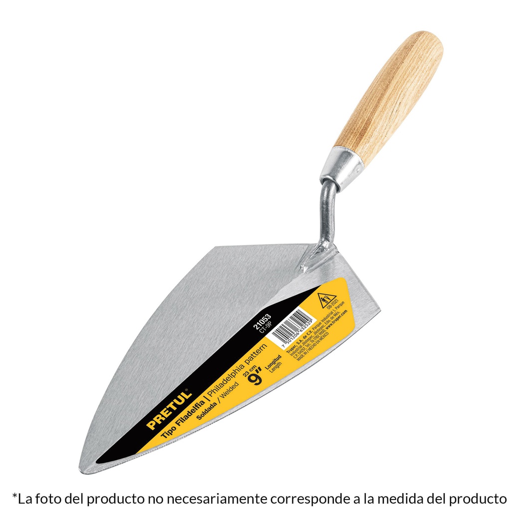 Cuchara para albañil 11' tipo Filadelfia, Pretul